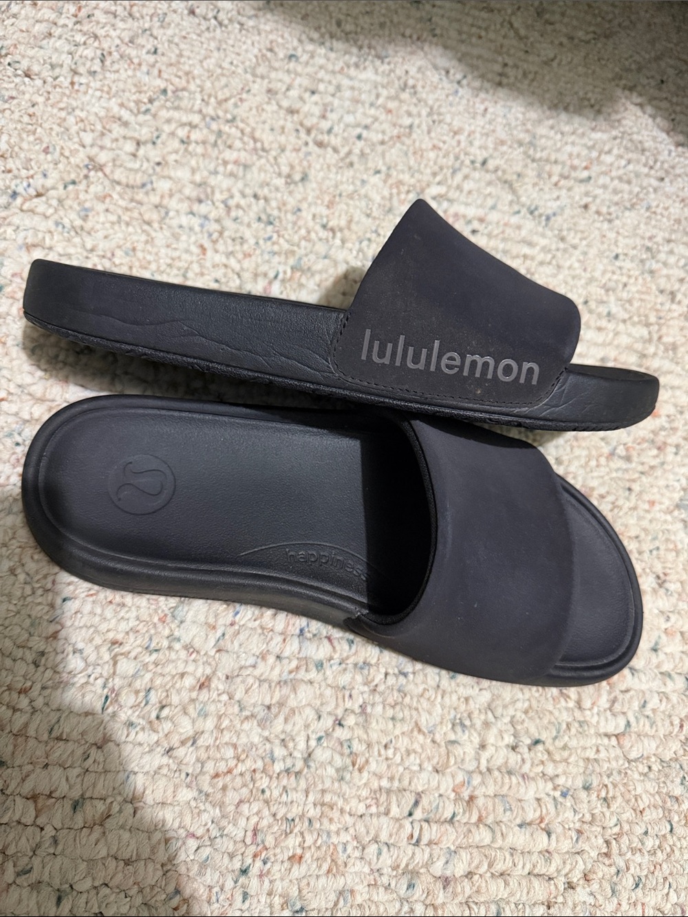 Lululemon Black Slide Sandals